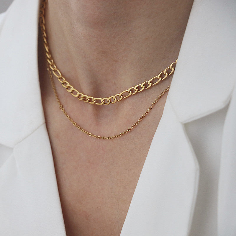 Figaro Double Chain Necklace