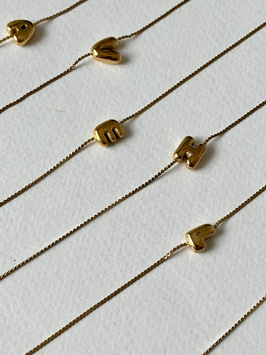 Bubble Initial Bracelet