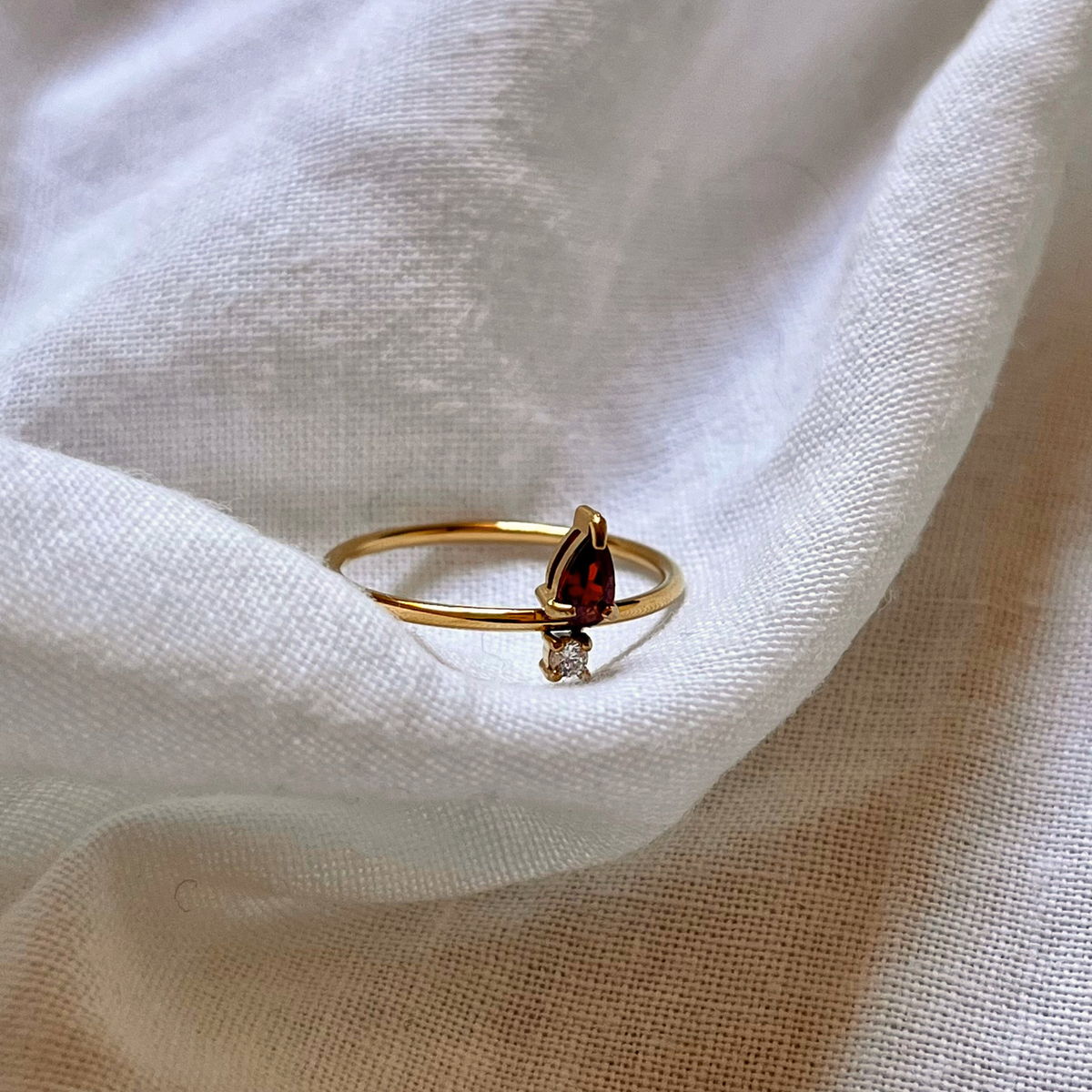 Arrow Ruby Skinny Ring
