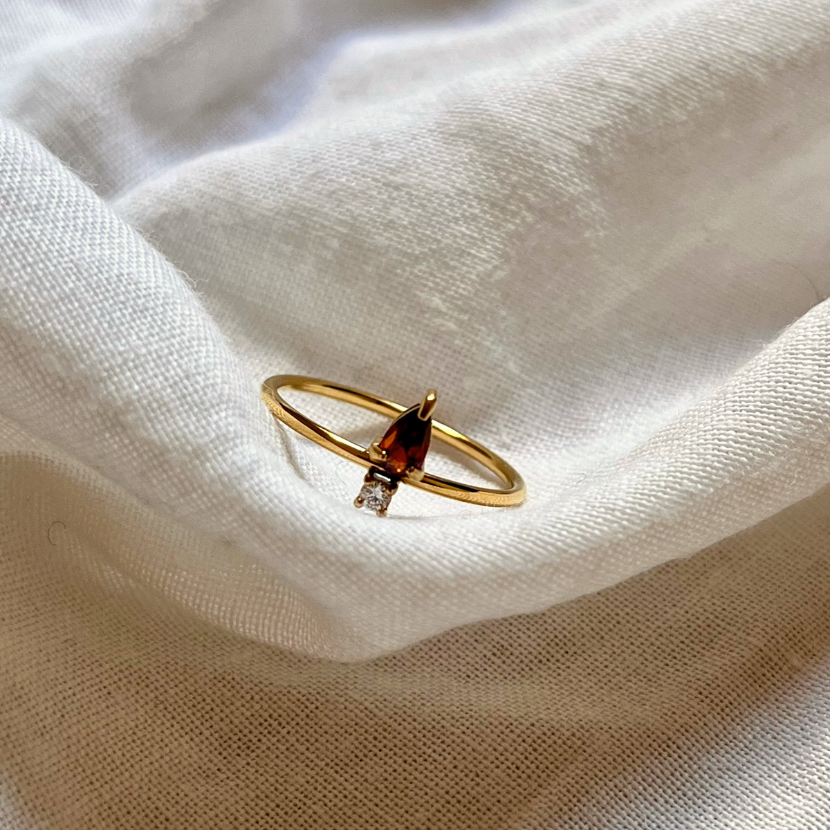 Arrow Ruby Skinny Ring