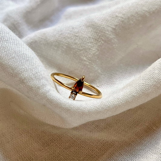 Arrow Ruby Skinny Ring