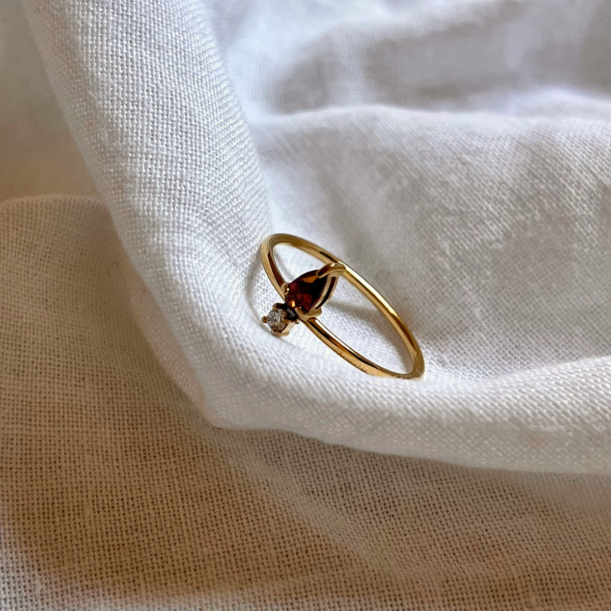 Arrow Ruby Skinny Ring