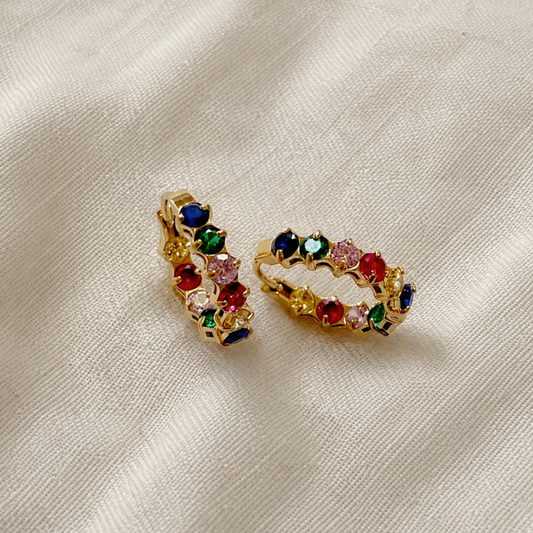 Rainbow Pavé Earrings