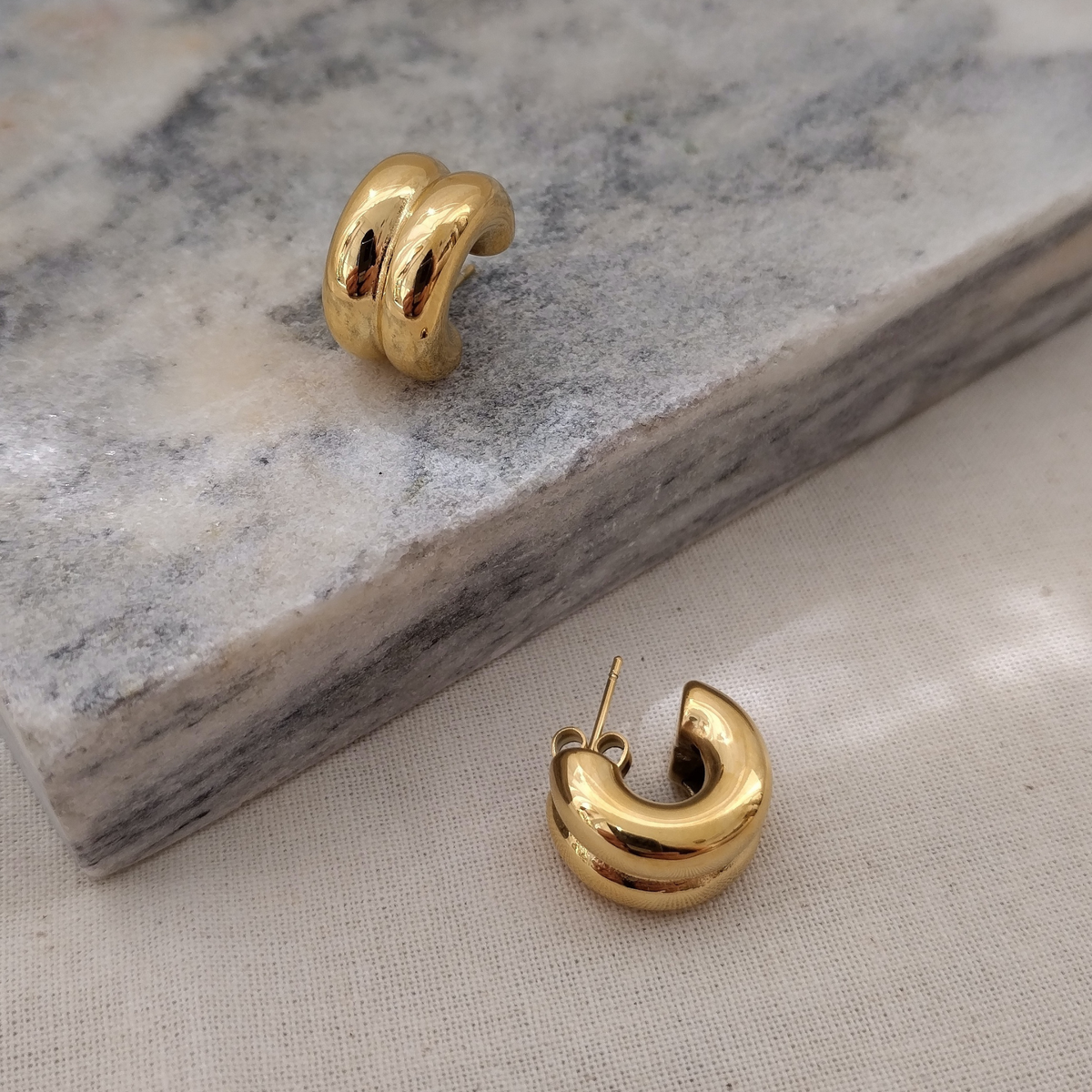 Jojo Stud Hoop Earrings
