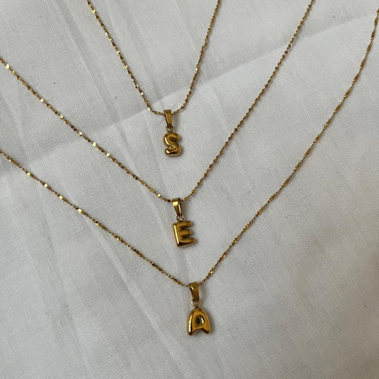 Bubble Initial Necklace