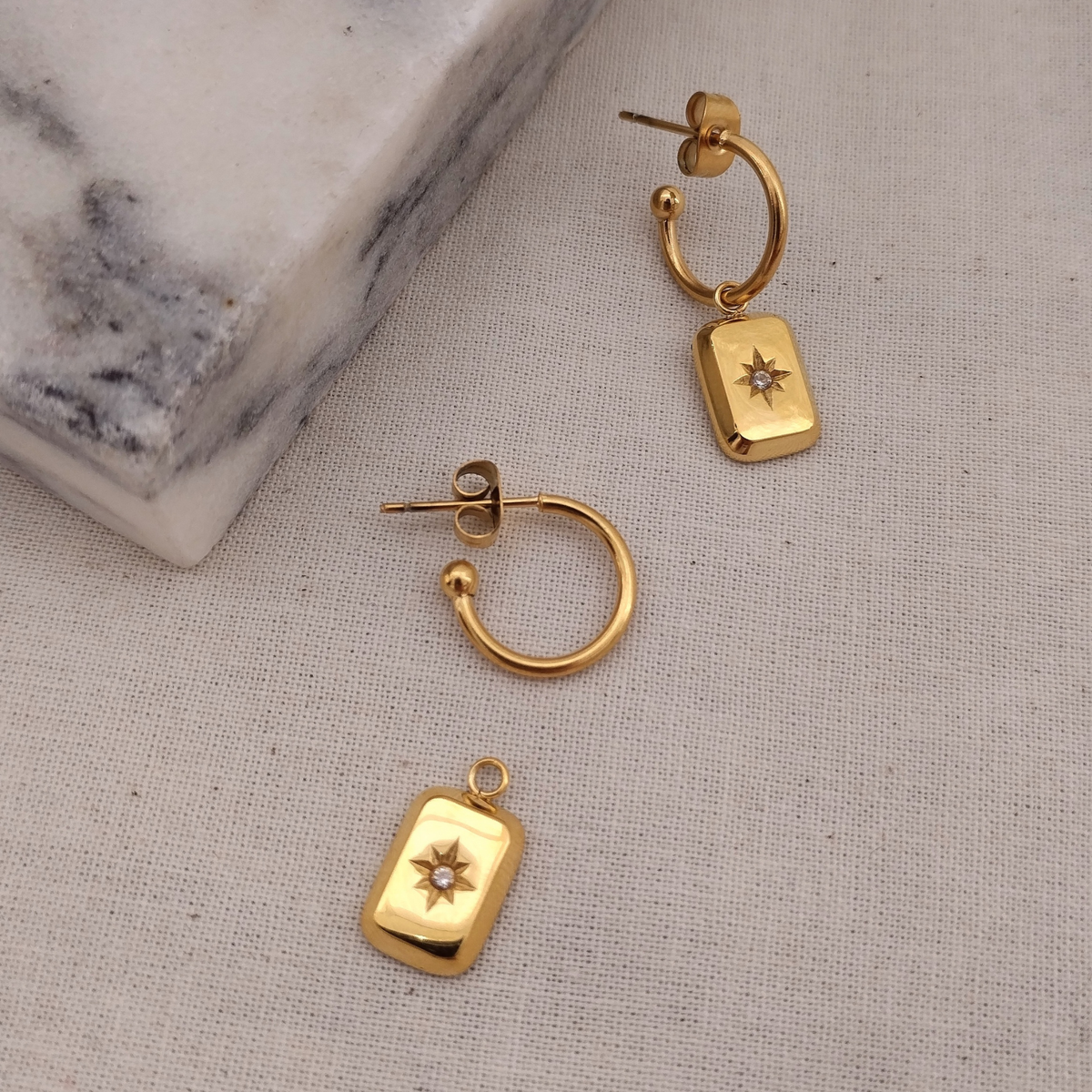 Willa Stud Hoop Earrings