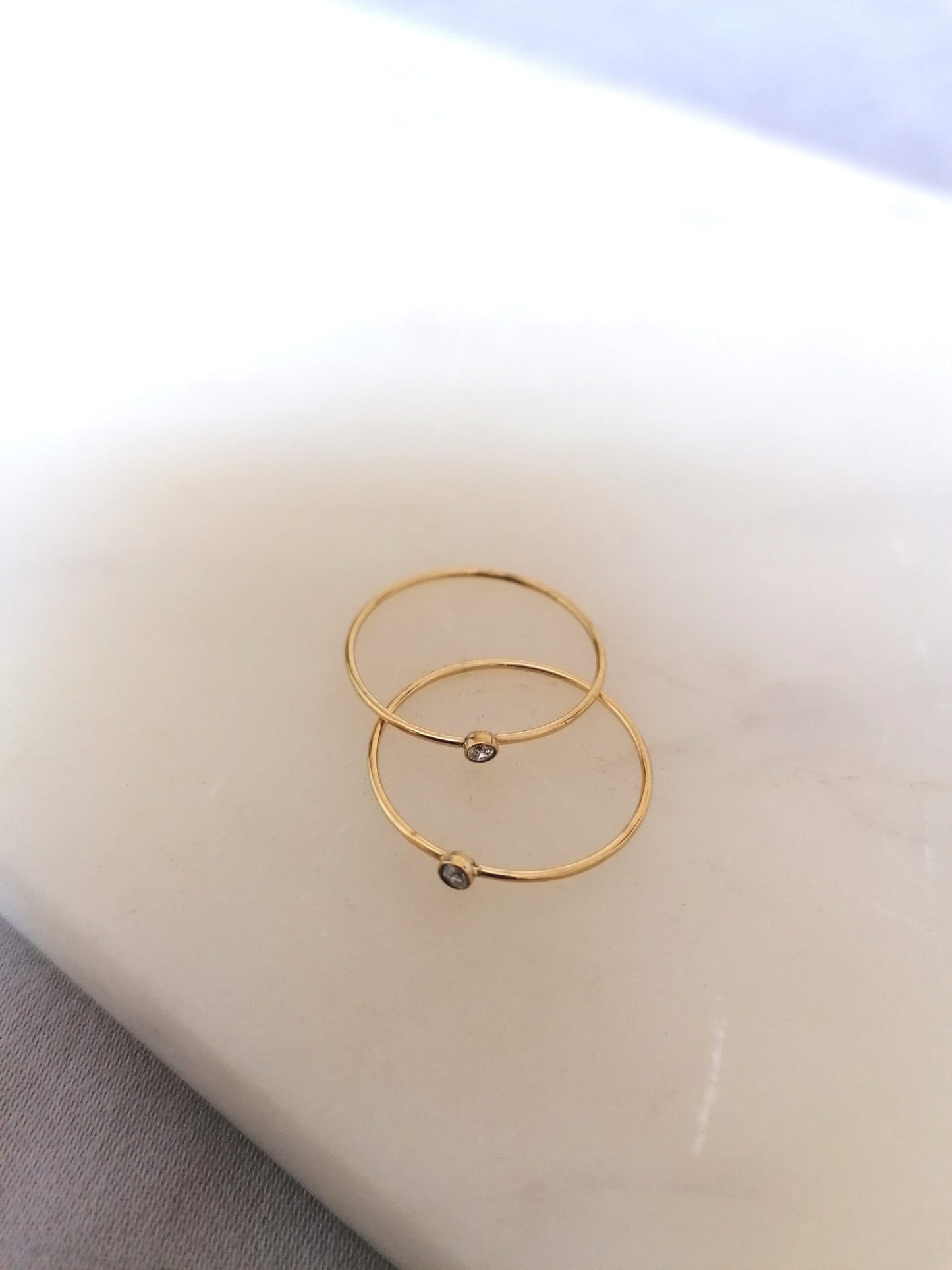 Quartz Skinny Ring