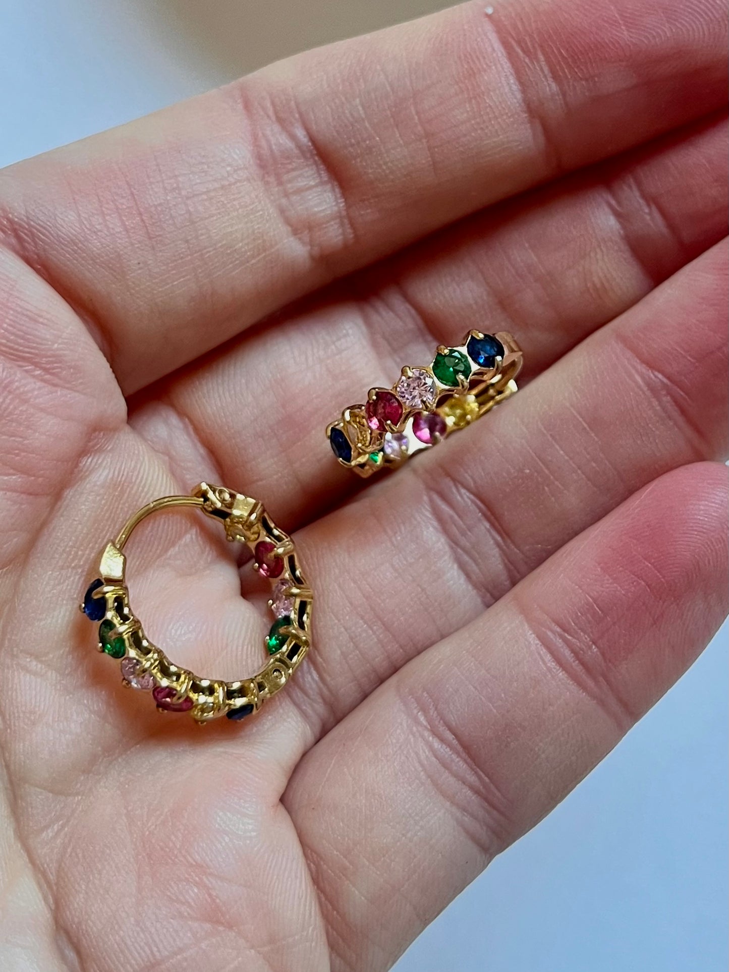 Rainbow Pavé Earrings