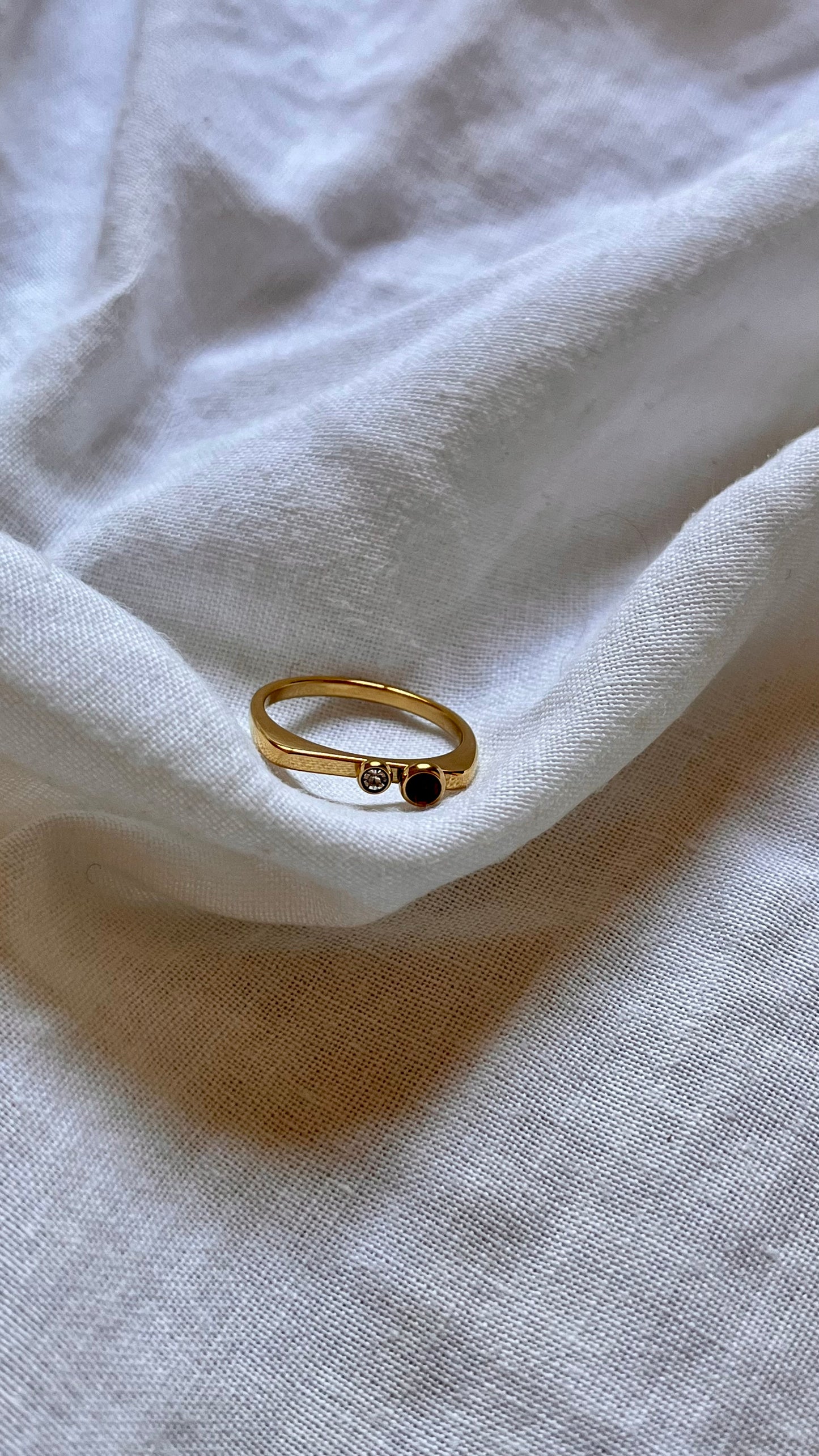 Ruby Crystal Skinny Ring