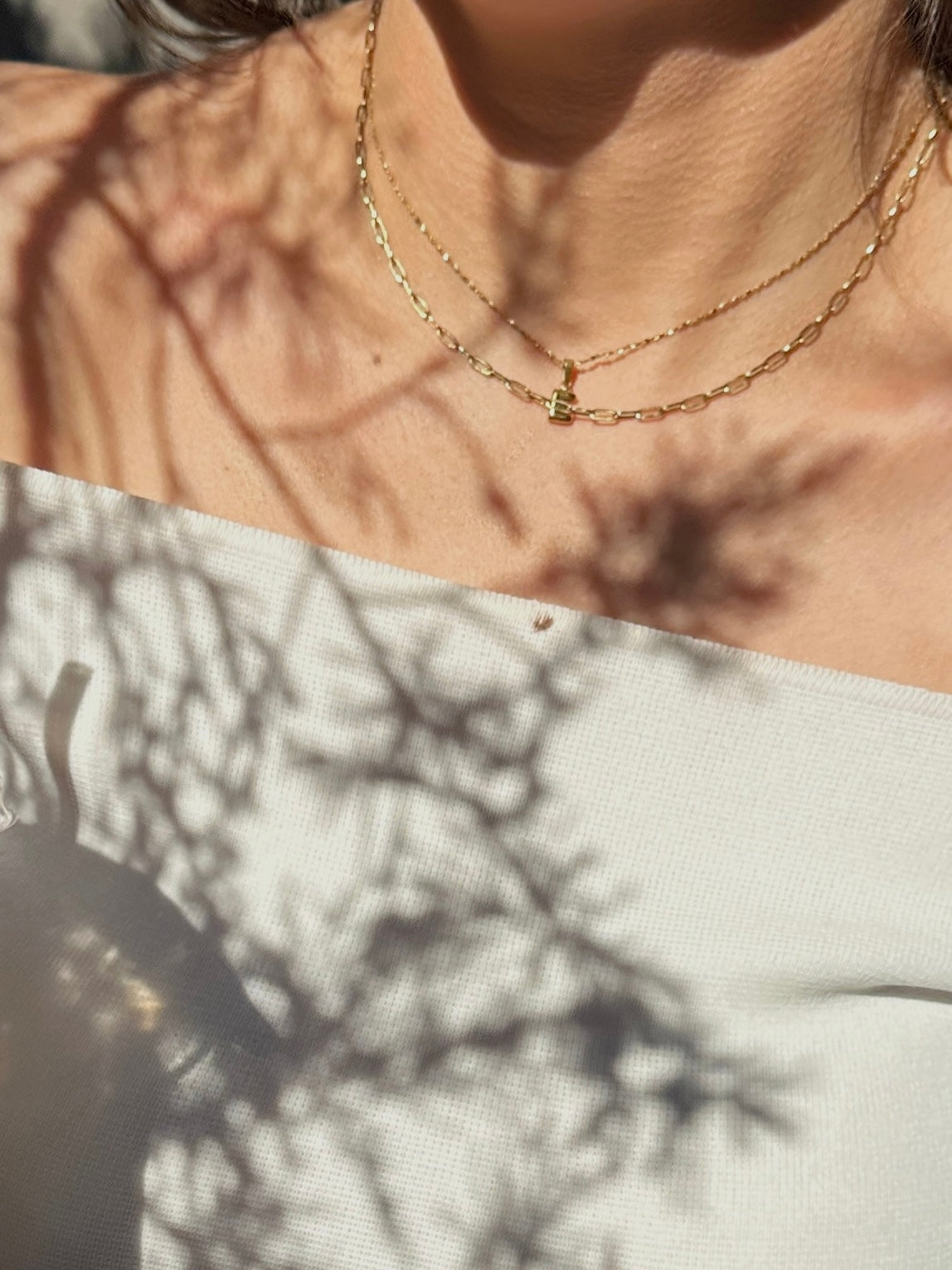 18k gold plated hypoallergenic initial necklace